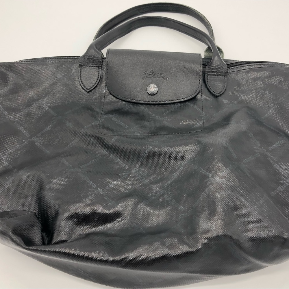 Longchamp Depose in Black with Grey pattern